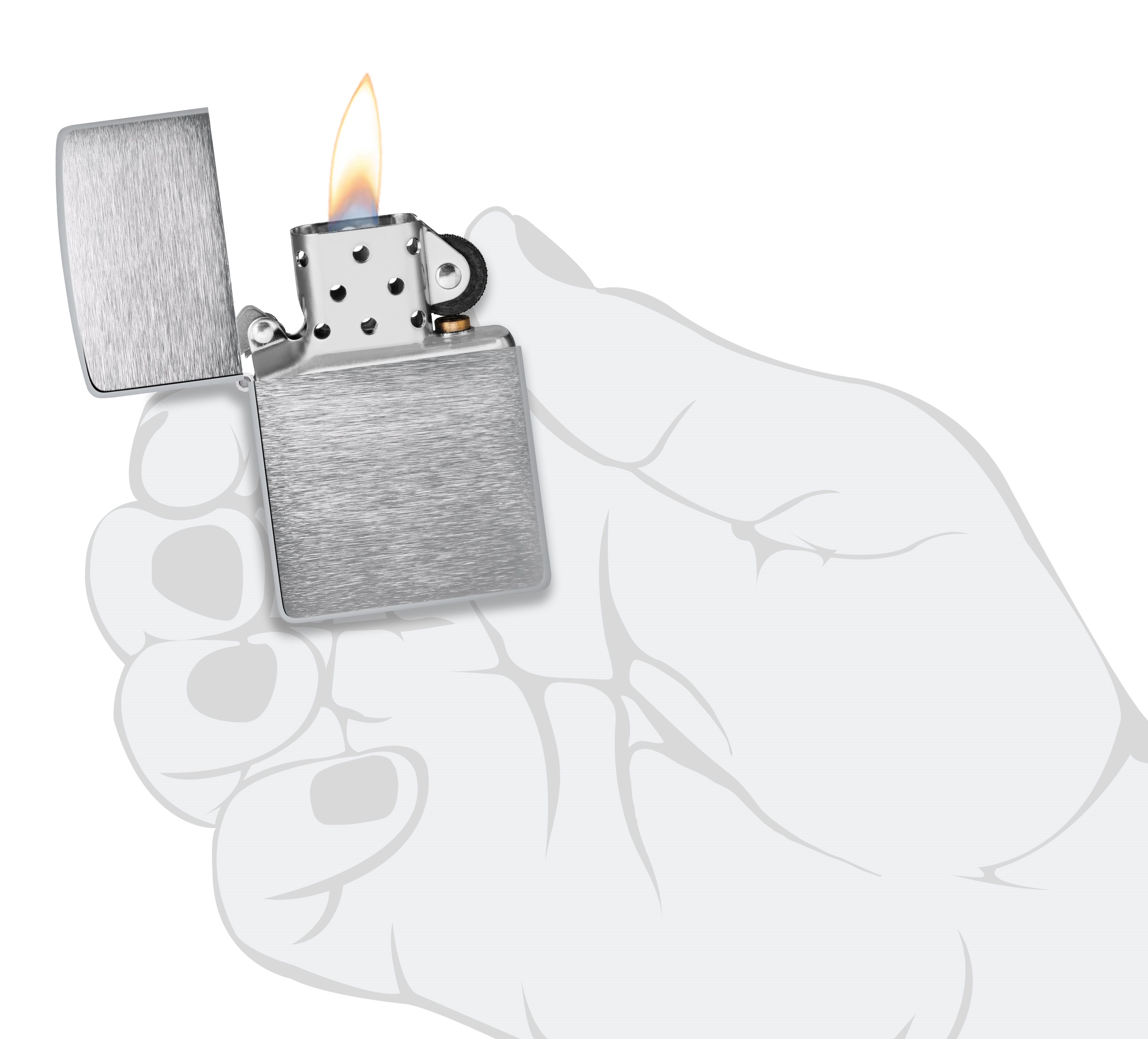 Front shot of Zippo Bejeweled Beetle Design High Polish Brass Windproof Lighter standing at a 3/4 angle.