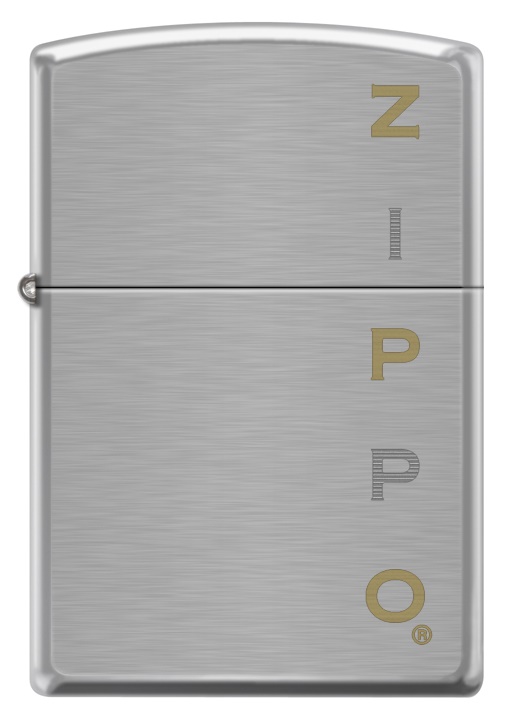 Front shot of Zippo Bejeweled Beetle Design High Polish Brass Windproof Lighter standing at a 3/4 angle.