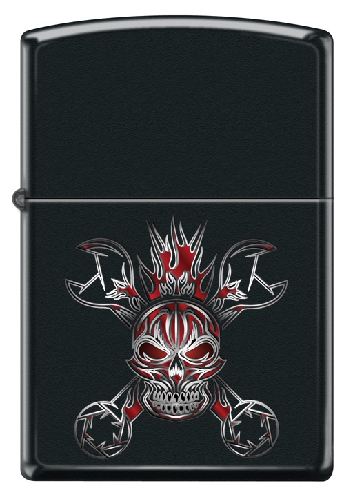 Front shot of Zippo Bejeweled Beetle Design High Polish Brass Windproof Lighter standing at a 3/4 angle.