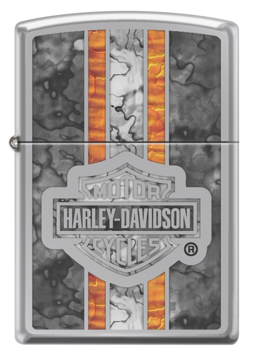 Front shot of Zippo Bejeweled Beetle Design High Polish Brass Windproof Lighter standing at a 3/4 angle.