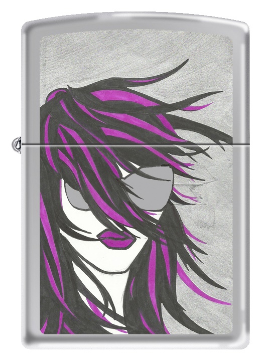 Front shot of Zippo Bejeweled Beetle Design High Polish Brass Windproof Lighter standing at a 3/4 angle.