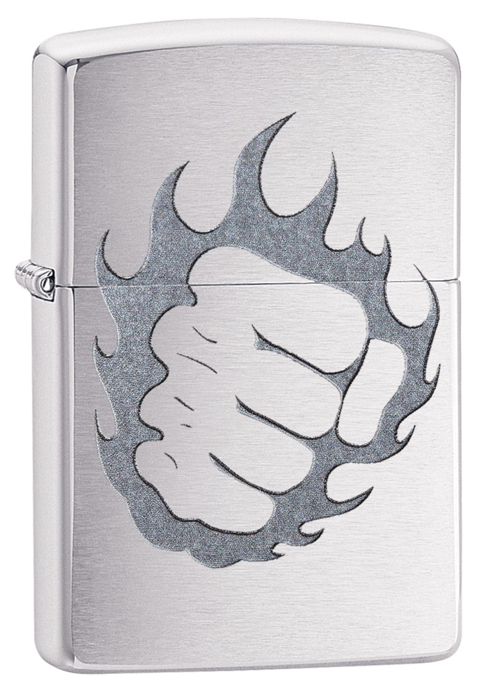 Front shot of Zippo Bejeweled Beetle Design High Polish Brass Windproof Lighter standing at a 3/4 angle.