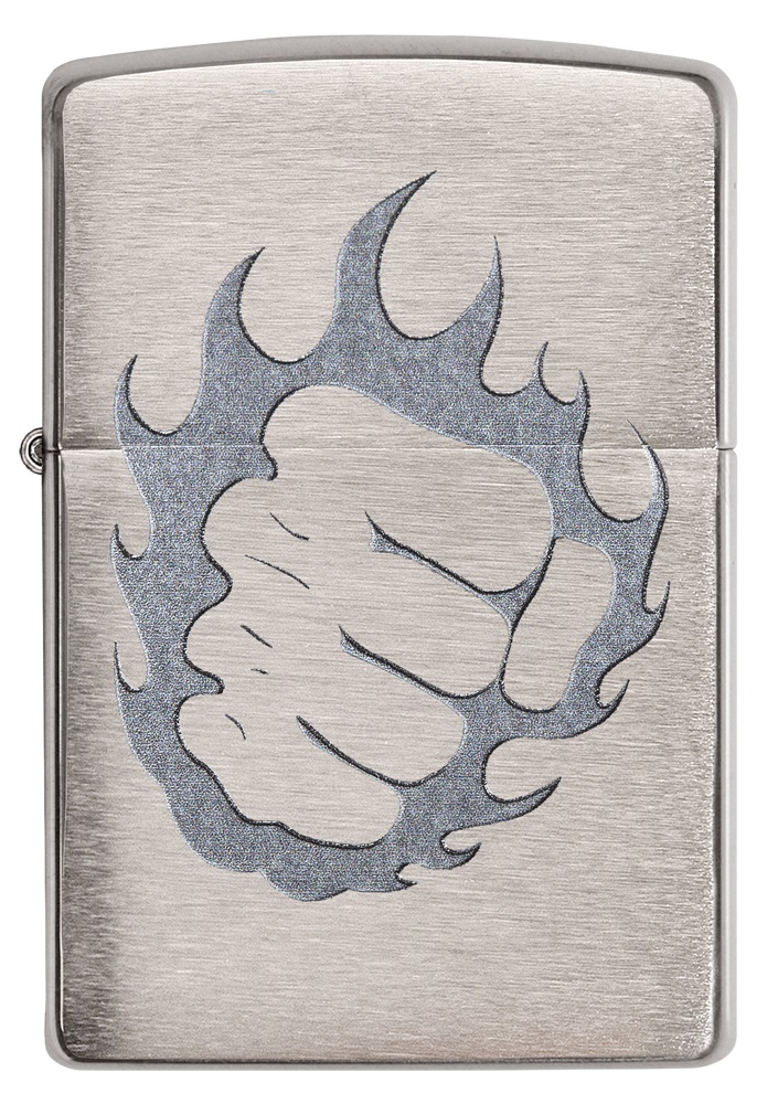 Front shot of Zippo Bejeweled Beetle Design High Polish Brass Windproof Lighter standing at a 3/4 angle.