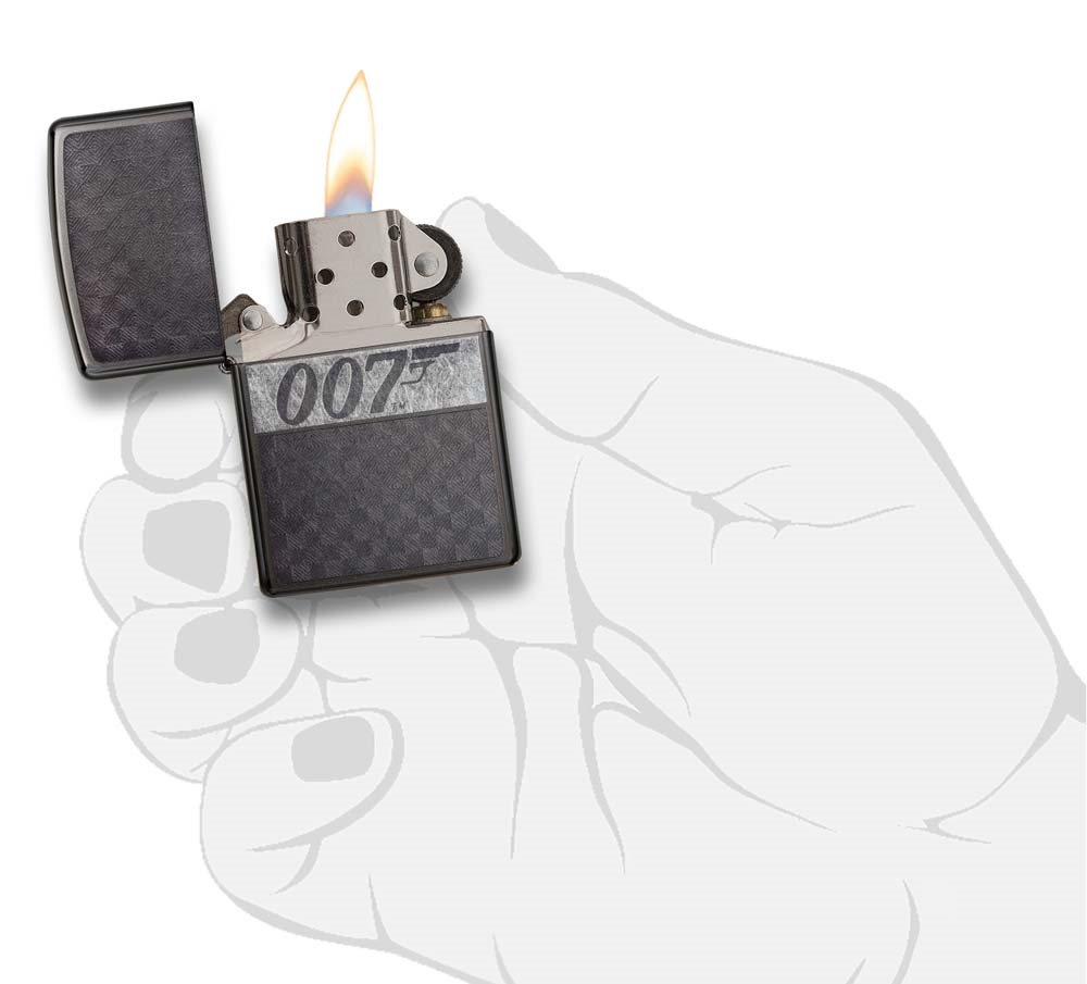 Front shot of Zippo Bejeweled Beetle Design High Polish Brass Windproof Lighter standing at a 3/4 angle.