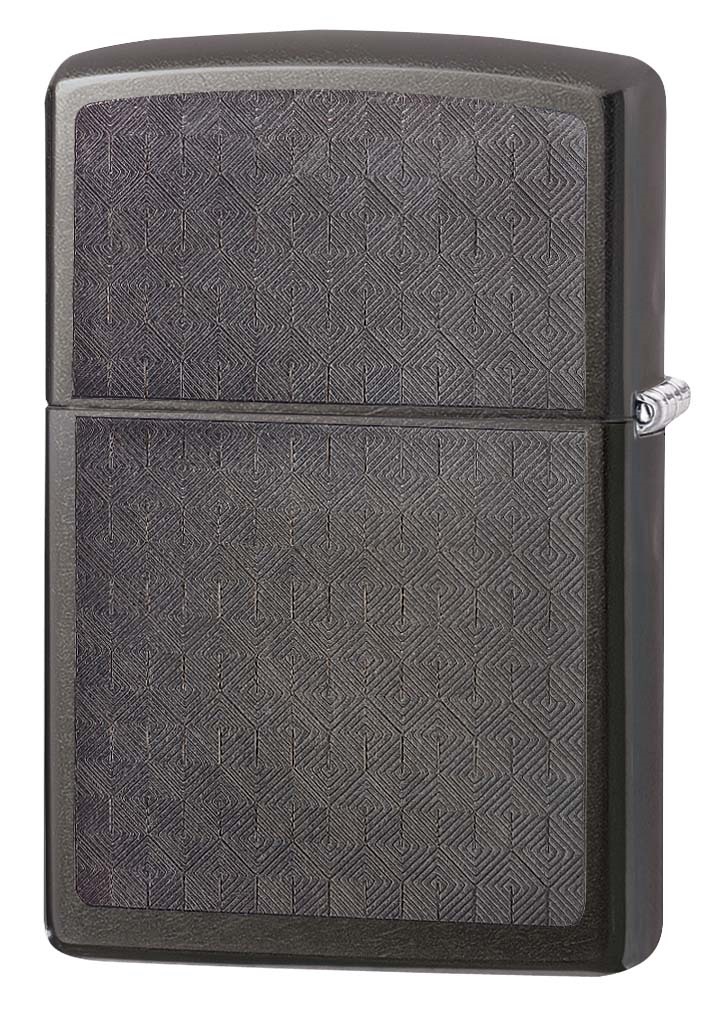 Front shot of Zippo Bejeweled Beetle Design High Polish Brass Windproof Lighter standing at a 3/4 angle.
