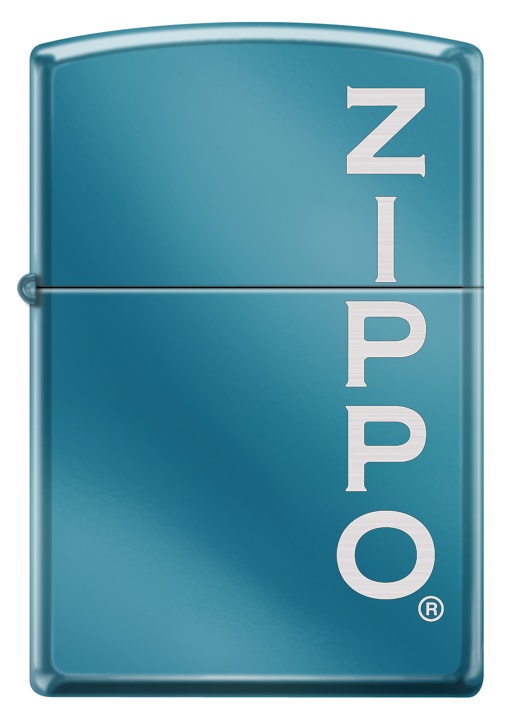 Front shot of Zippo Bejeweled Beetle Design High Polish Brass Windproof Lighter standing at a 3/4 angle.