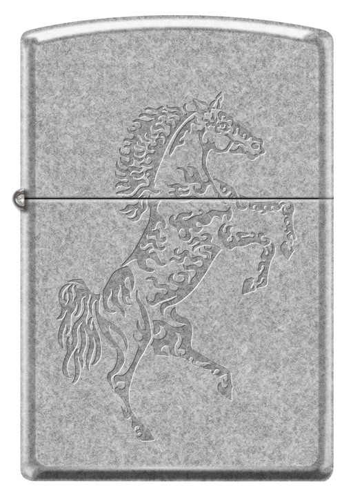 Front shot of Zippo Bejeweled Beetle Design High Polish Brass Windproof Lighter standing at a 3/4 angle.