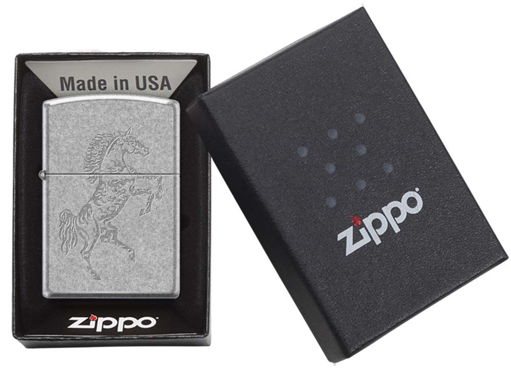 Front shot of Zippo Bejeweled Beetle Design High Polish Brass Windproof Lighter standing at a 3/4 angle.