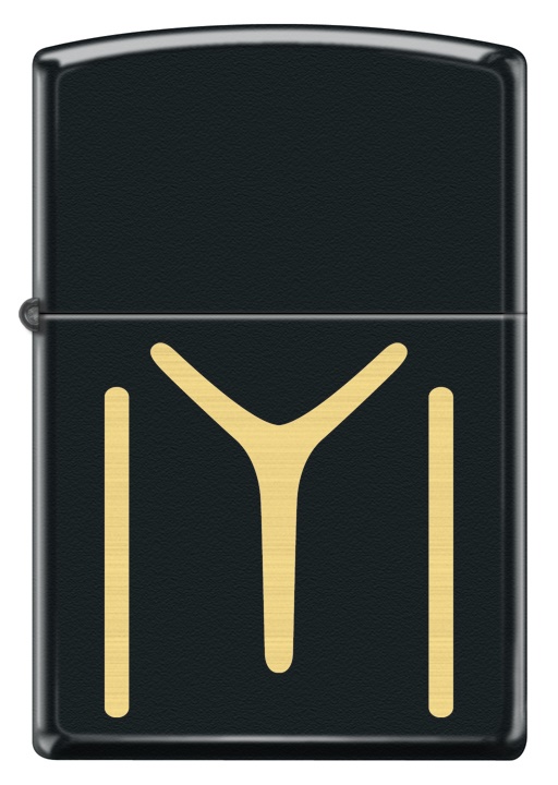 Front shot of Zippo Bejeweled Beetle Design High Polish Brass Windproof Lighter standing at a 3/4 angle.