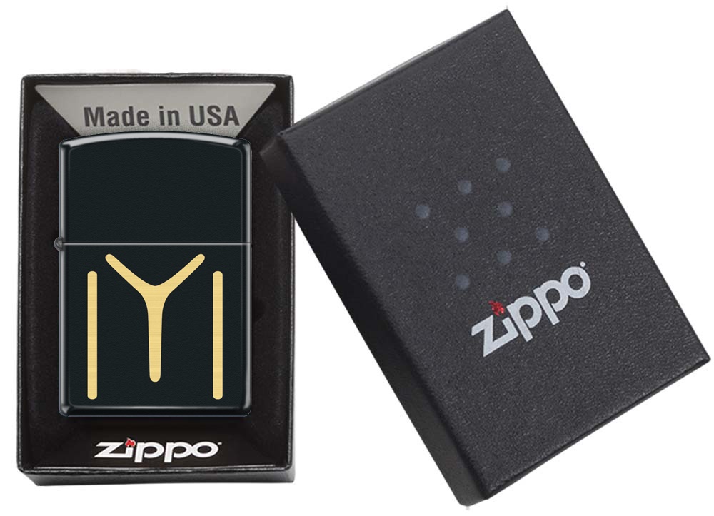 Front shot of Zippo Bejeweled Beetle Design High Polish Brass Windproof Lighter standing at a 3/4 angle.