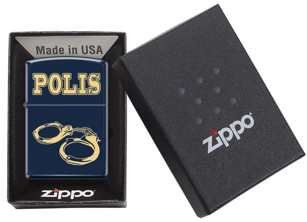 Front shot of Zippo Bejeweled Beetle Design High Polish Brass Windproof Lighter standing at a 3/4 angle.