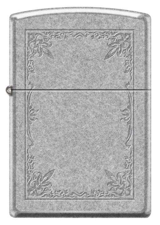 Front shot of Zippo Bejeweled Beetle Design High Polish Brass Windproof Lighter standing at a 3/4 angle.