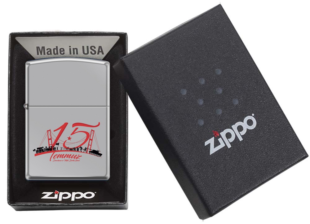 Front shot of Zippo Bejeweled Beetle Design High Polish Brass Windproof Lighter standing at a 3/4 angle.