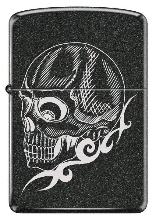 Front shot of Zippo Bejeweled Beetle Design High Polish Brass Windproof Lighter standing at a 3/4 angle.