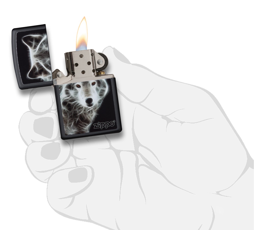 Front shot of Zippo Bejeweled Beetle Design High Polish Brass Windproof Lighter standing at a 3/4 angle.
