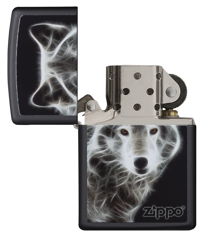 Front shot of Zippo Bejeweled Beetle Design High Polish Brass Windproof Lighter standing at a 3/4 angle.