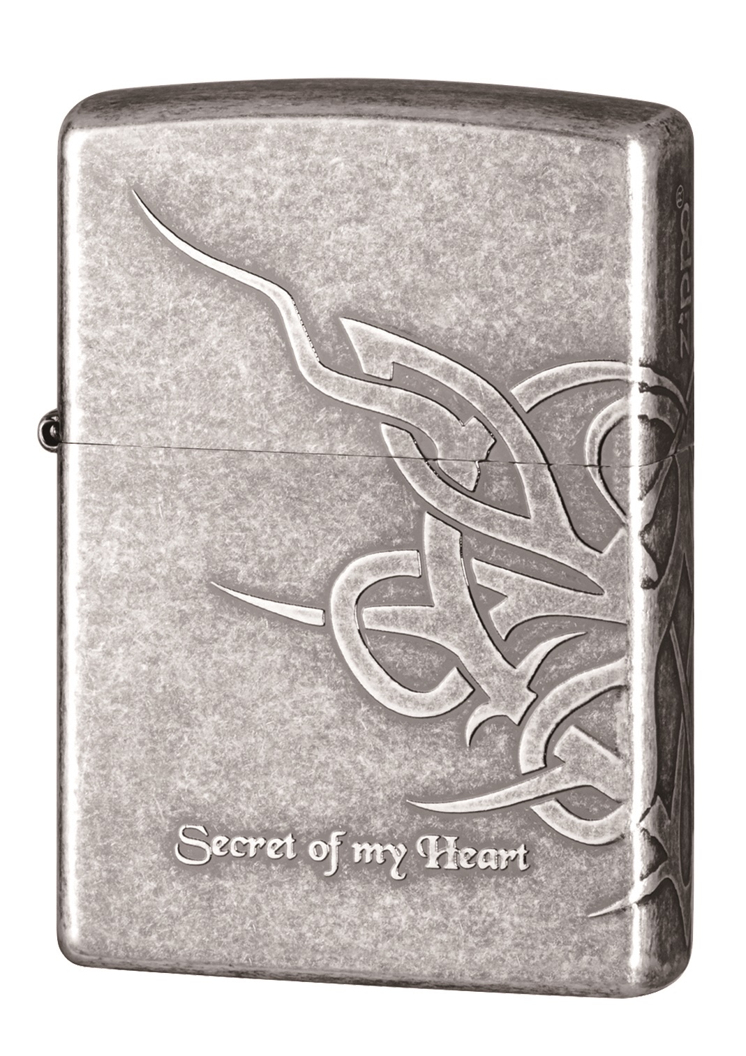 Front shot of Zippo Bejeweled Beetle Design High Polish Brass Windproof Lighter standing at a 3/4 angle.