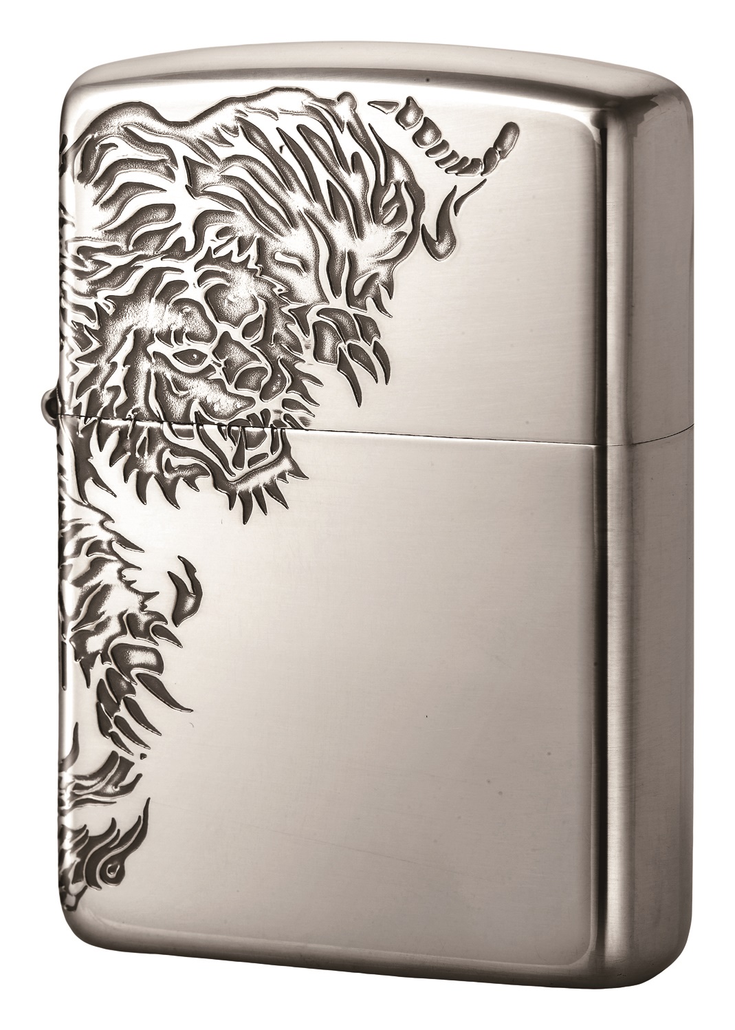 Front shot of Zippo Bejeweled Beetle Design High Polish Brass Windproof Lighter standing at a 3/4 angle.