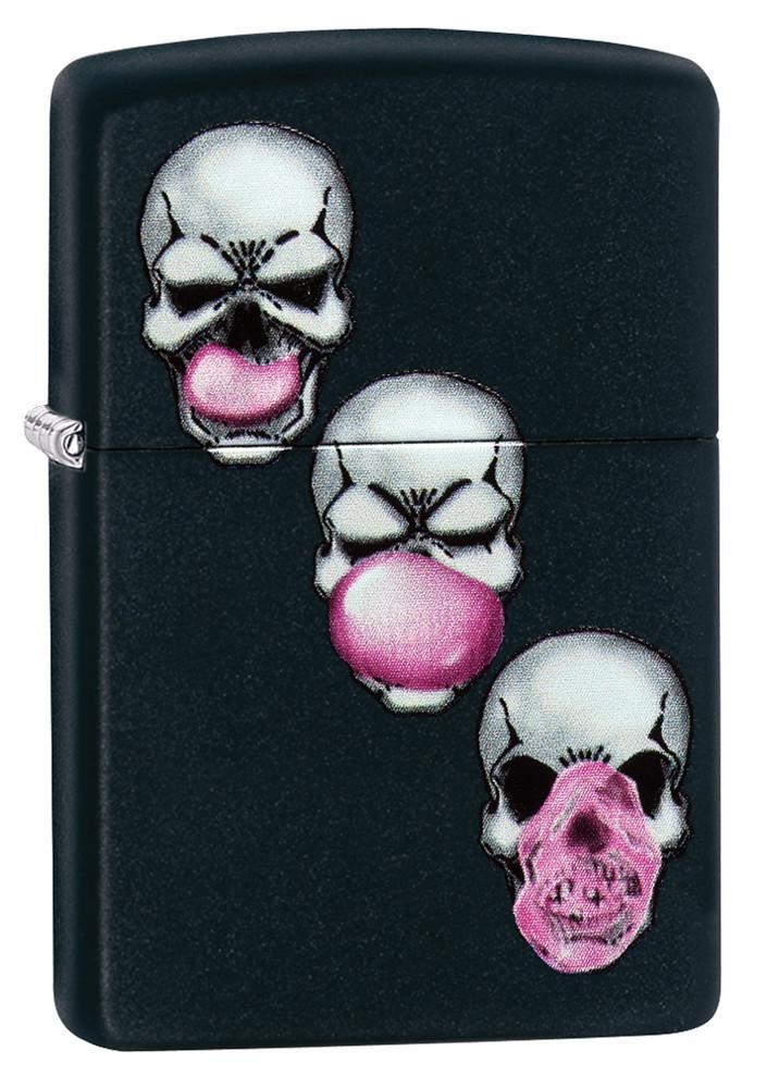 Front shot of Zippo Bejeweled Beetle Design High Polish Brass Windproof Lighter standing at a 3/4 angle.
