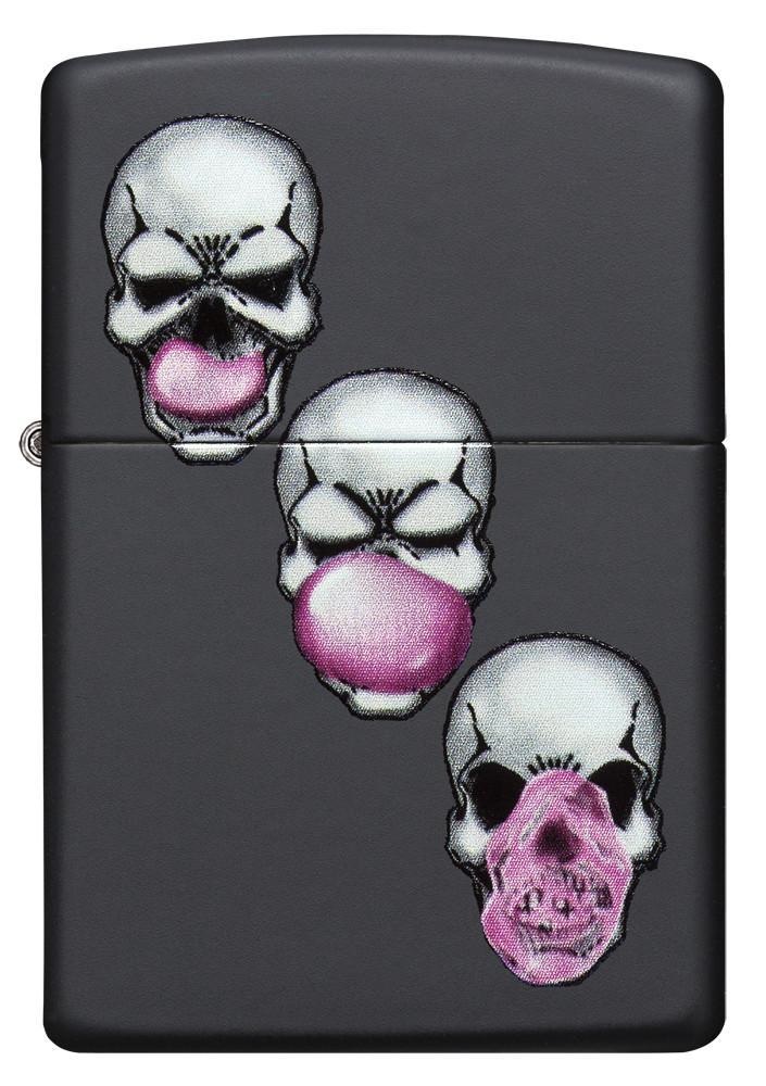 Front shot of Zippo Bejeweled Beetle Design High Polish Brass Windproof Lighter standing at a 3/4 angle.