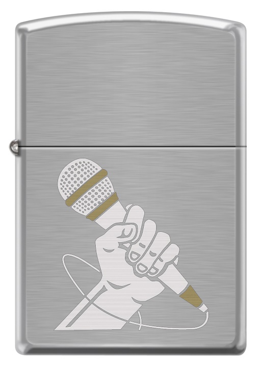 Front shot of Zippo Bejeweled Beetle Design High Polish Brass Windproof Lighter standing at a 3/4 angle.