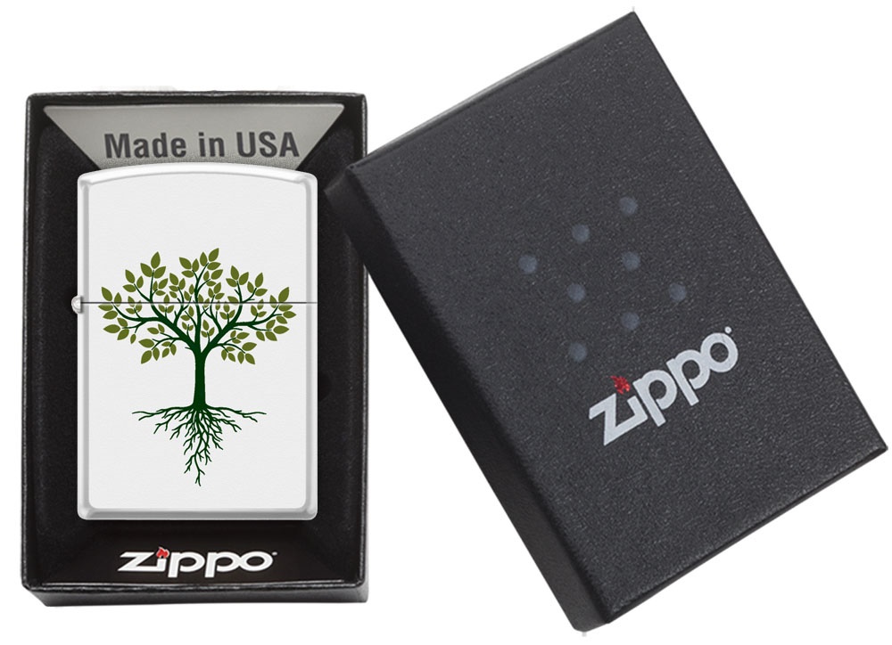 Front shot of Zippo Bejeweled Beetle Design High Polish Brass Windproof Lighter standing at a 3/4 angle.