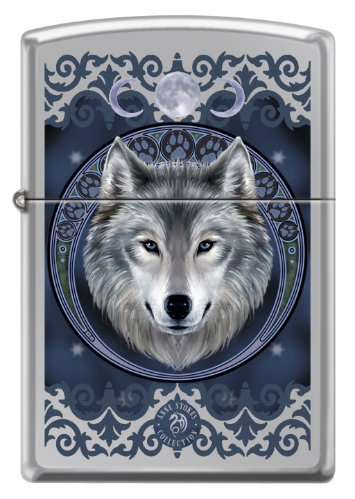 Front shot of Zippo Bejeweled Beetle Design High Polish Brass Windproof Lighter standing at a 3/4 angle.