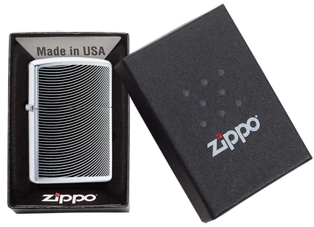 Front shot of Zippo Bejeweled Beetle Design High Polish Brass Windproof Lighter standing at a 3/4 angle.