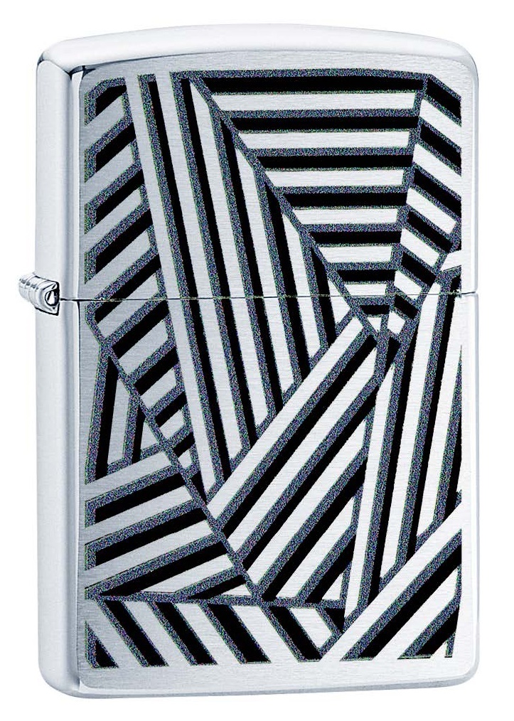 Front shot of Zippo Bejeweled Beetle Design High Polish Brass Windproof Lighter standing at a 3/4 angle.