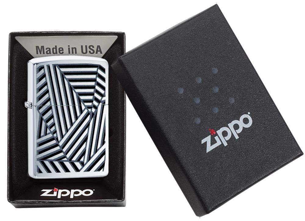 Front shot of Zippo Bejeweled Beetle Design High Polish Brass Windproof Lighter standing at a 3/4 angle.