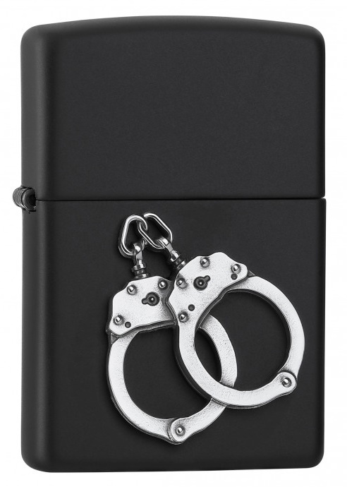 Front shot of Zippo Bejeweled Beetle Design High Polish Brass Windproof Lighter standing at a 3/4 angle.
