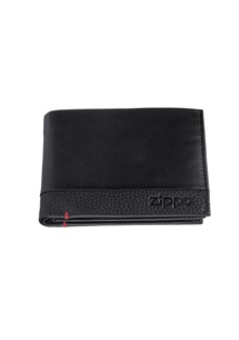 RFID Bloklamalı Nappa Deri Tri-Fold Cüzdan Siyah