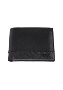 RFID Bloklamalı Nappa Deri Tri-Fold Cüzdan Siyah