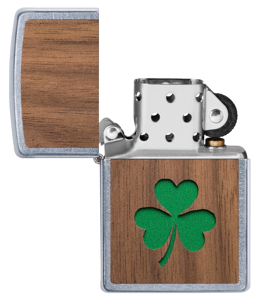 Front shot of Zippo Bejeweled Beetle Design High Polish Brass Windproof Lighter standing at a 3/4 angle.