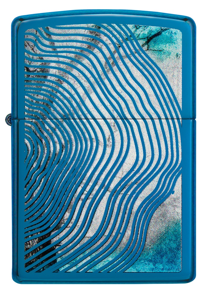 Front shot of Zippo Bejeweled Beetle Design High Polish Brass Windproof Lighter standing at a 3/4 angle.