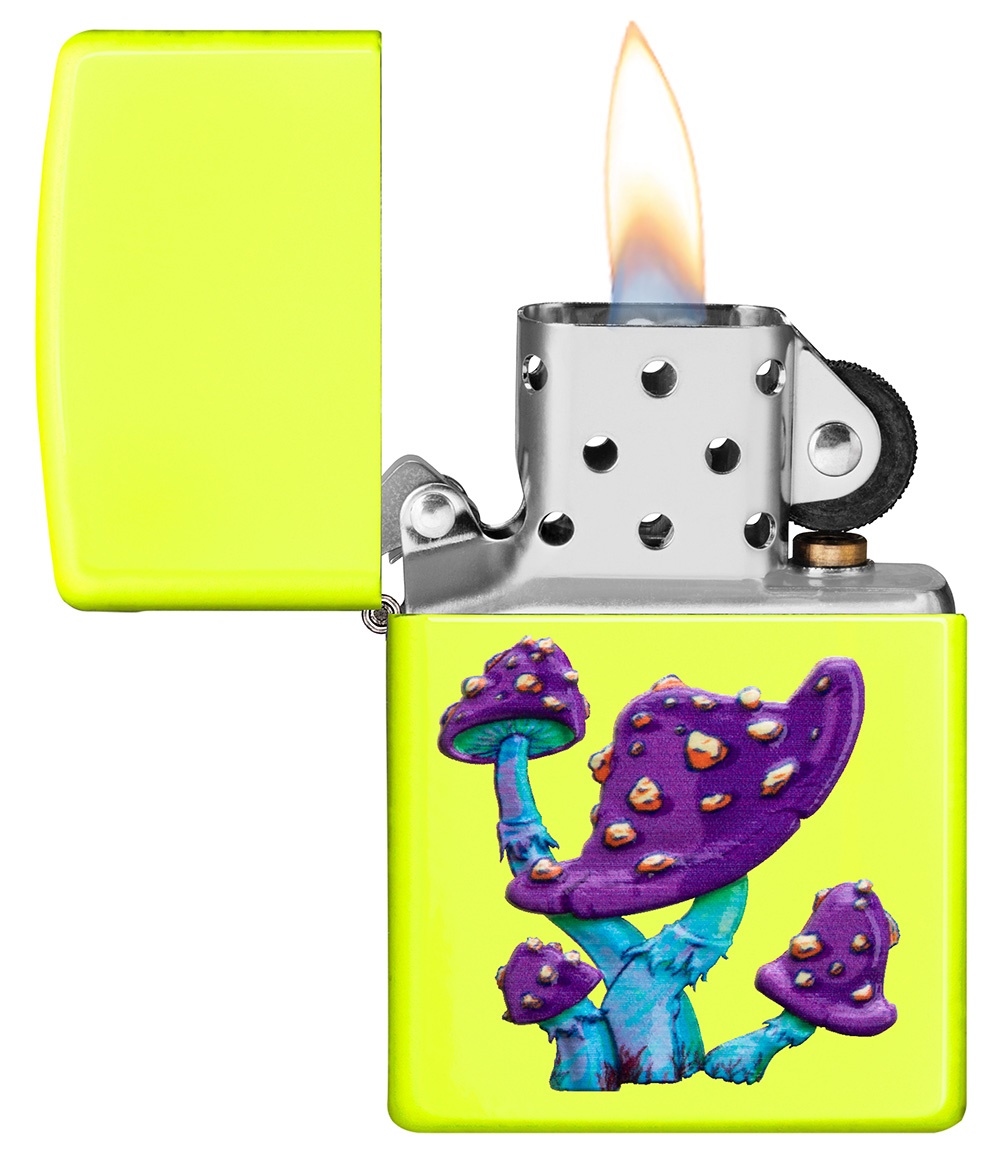 Front shot of Zippo Bejeweled Beetle Design High Polish Brass Windproof Lighter standing at a 3/4 angle.