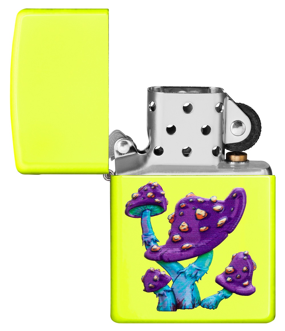 Front shot of Zippo Bejeweled Beetle Design High Polish Brass Windproof Lighter standing at a 3/4 angle.