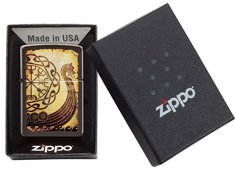 Front shot of Zippo Bejeweled Beetle Design High Polish Brass Windproof Lighter standing at a 3/4 angle.