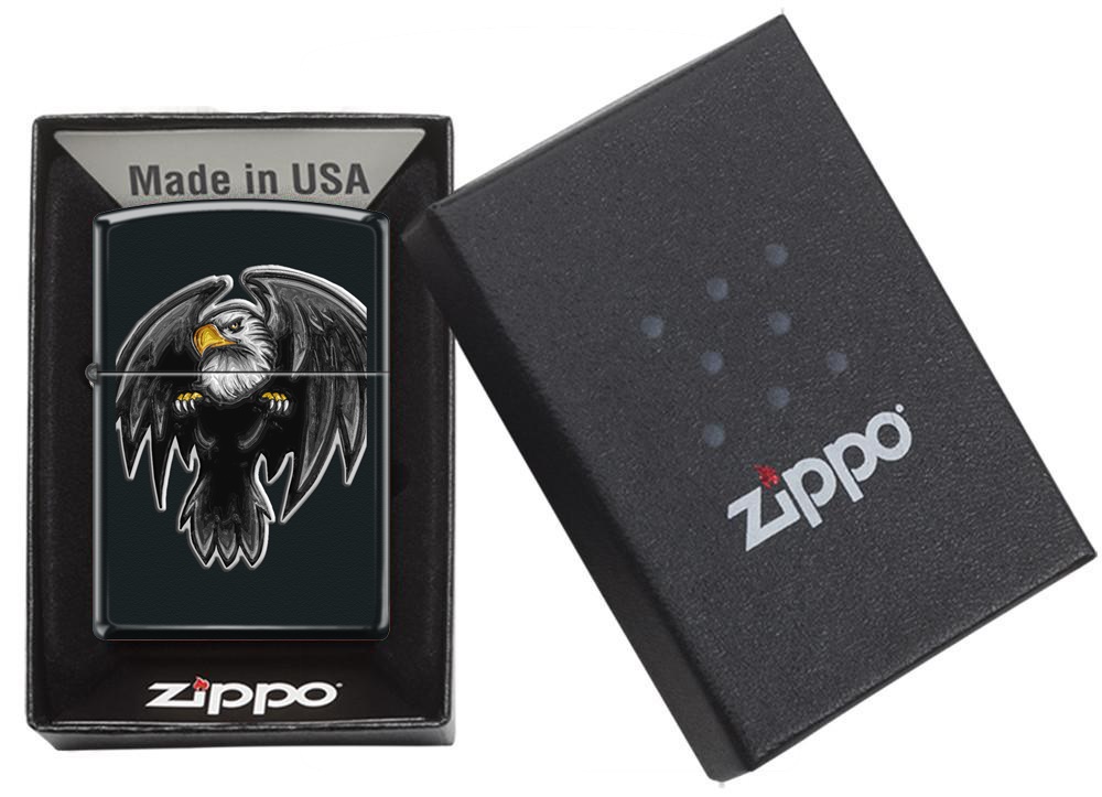 Front shot of Zippo Bejeweled Beetle Design High Polish Brass Windproof Lighter standing at a 3/4 angle.