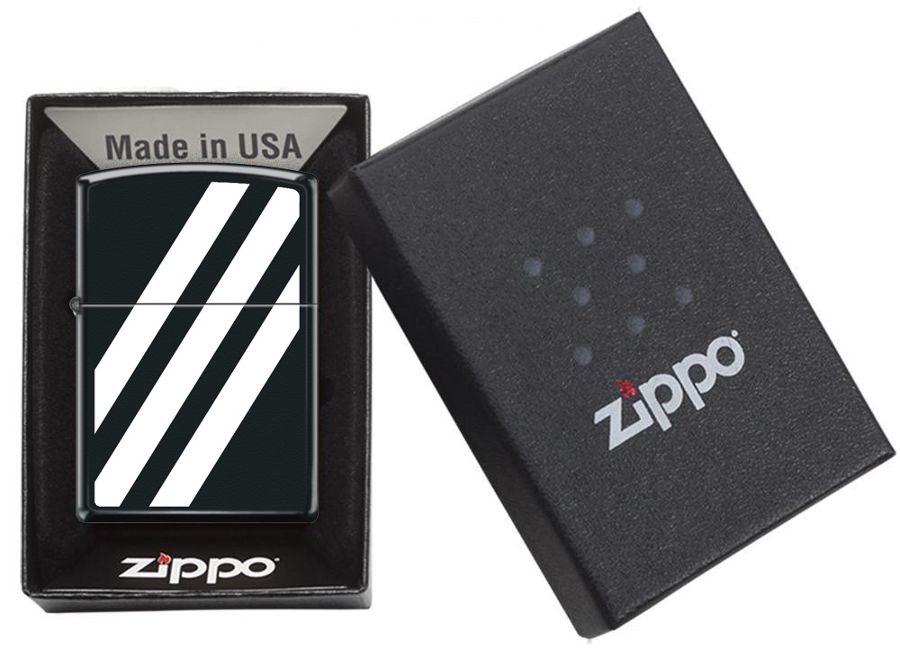 Front shot of Zippo Bejeweled Beetle Design High Polish Brass Windproof Lighter standing at a 3/4 angle.