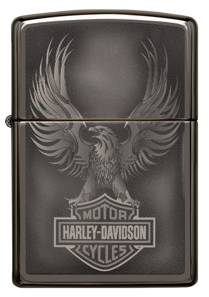Front shot of Zippo Bejeweled Beetle Design High Polish Brass Windproof Lighter standing at a 3/4 angle.