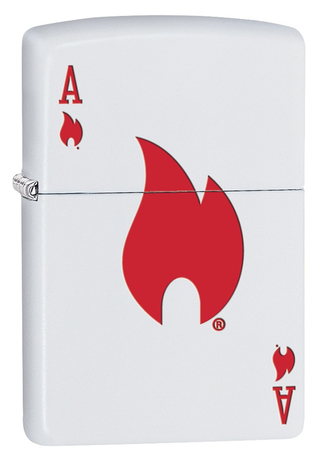 Front shot of Zippo Bejeweled Beetle Design High Polish Brass Windproof Lighter standing at a 3/4 angle.
