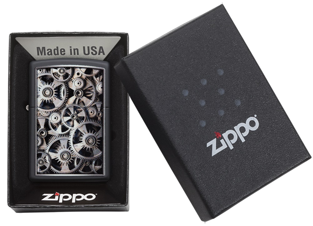 Front shot of Zippo Bejeweled Beetle Design High Polish Brass Windproof Lighter standing at a 3/4 angle.