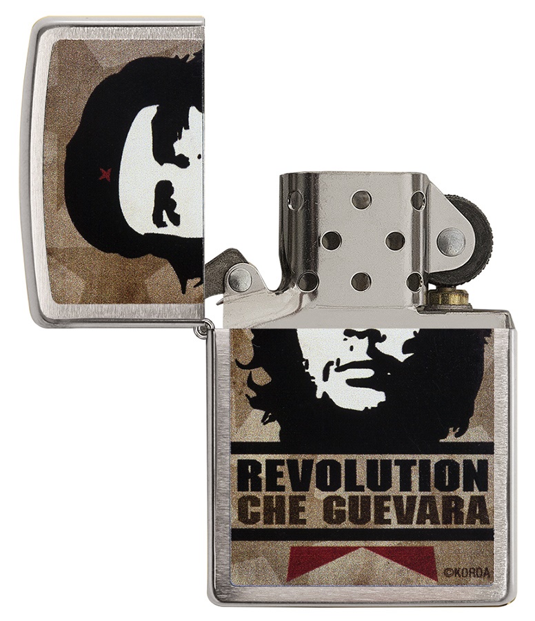 Front shot of Zippo Bejeweled Beetle Design High Polish Brass Windproof Lighter standing at a 3/4 angle.