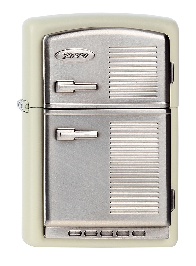 Front shot of Zippo Bejeweled Beetle Design High Polish Brass Windproof Lighter standing at a 3/4 angle.