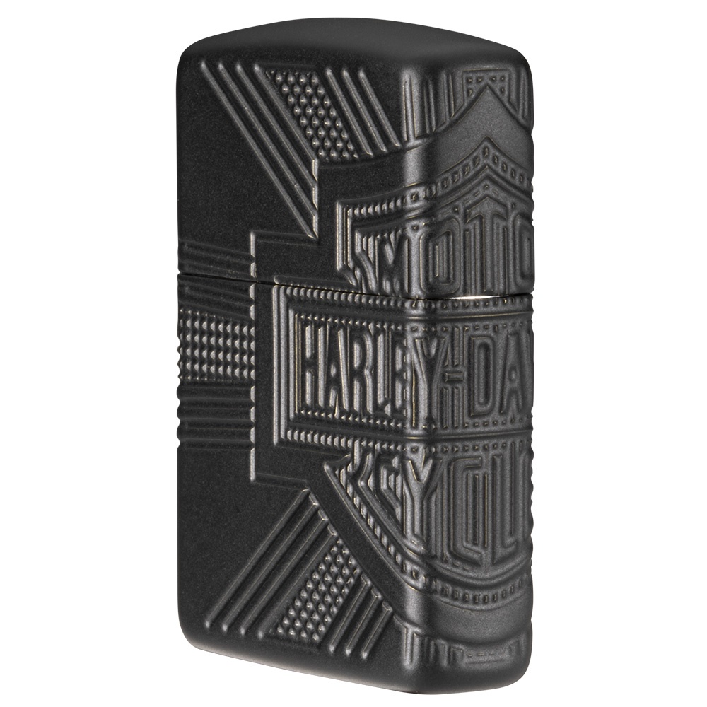 Front shot of Zippo Bejeweled Beetle Design High Polish Brass Windproof Lighter standing at a 3/4 angle.