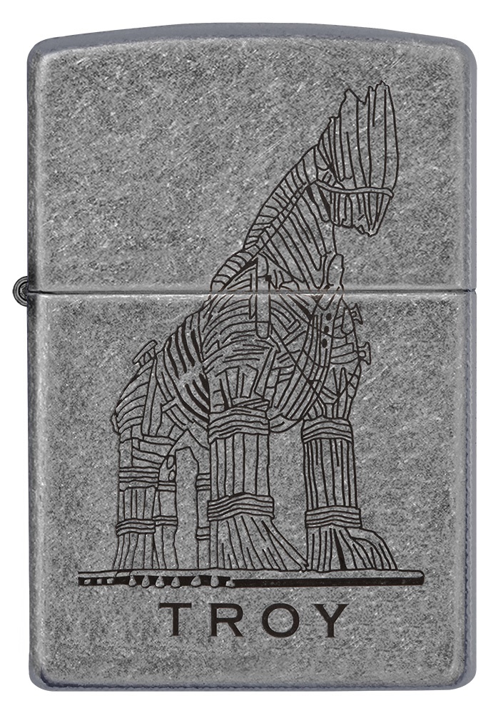 Front shot of Zippo Bejeweled Beetle Design High Polish Brass Windproof Lighter standing at a 3/4 angle.