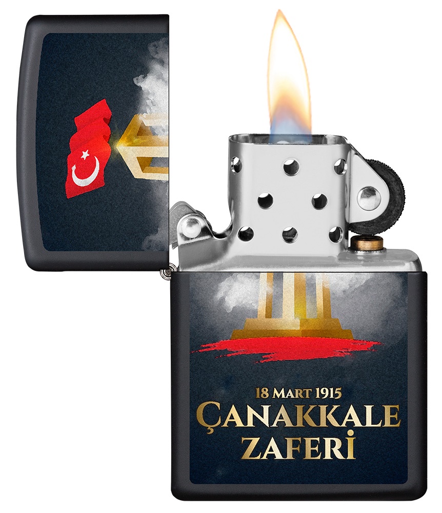 Front shot of Zippo Bejeweled Beetle Design High Polish Brass Windproof Lighter standing at a 3/4 angle.