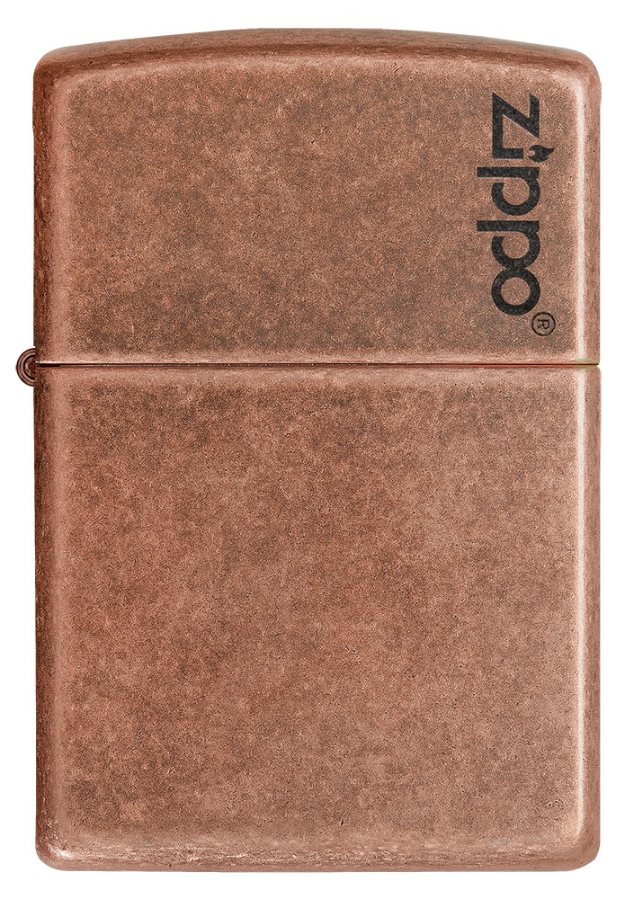 Front shot of Zippo Bejeweled Beetle Design High Polish Brass Windproof Lighter standing at a 3/4 angle.