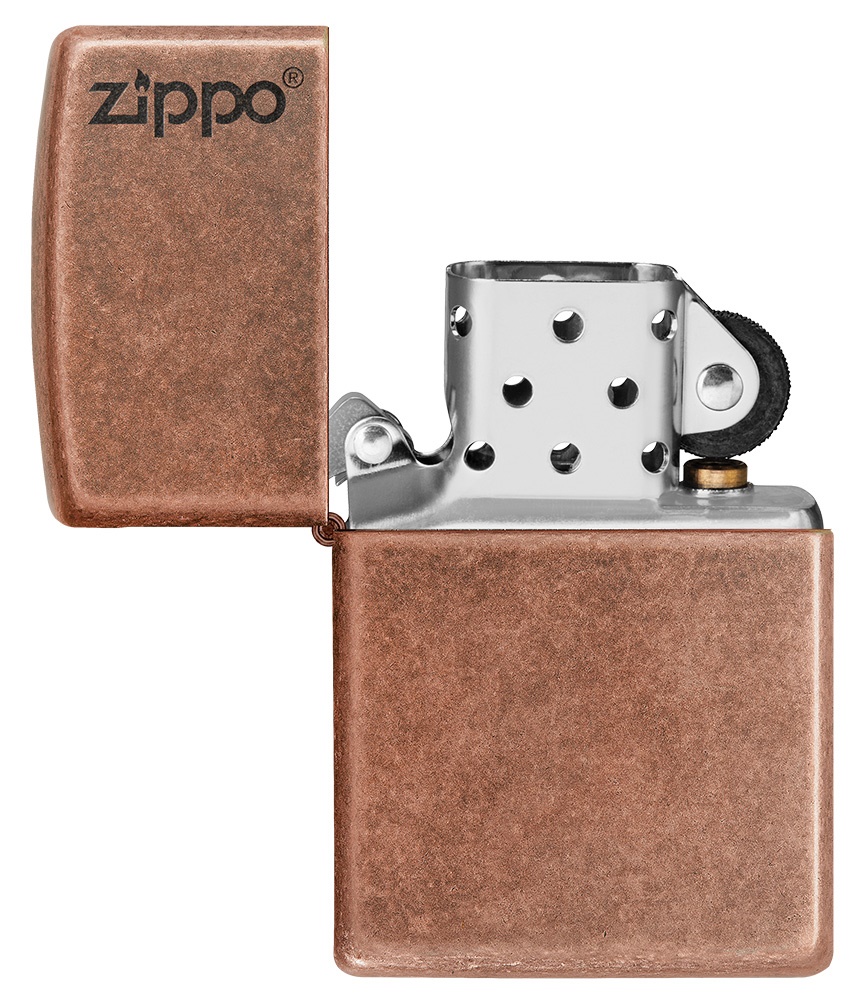 Front shot of Zippo Bejeweled Beetle Design High Polish Brass Windproof Lighter standing at a 3/4 angle.